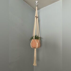 Macrame Plant Hanger in Cream
